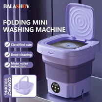 Mini Folding Washing Machine – 8L Capacity, Automatic Modes & Travel-Friendly Design