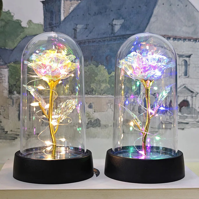Galaxy Eternal Rose in Glass Dome
