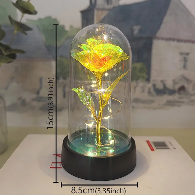 Galaxy Eternal Rose in Glass Dome