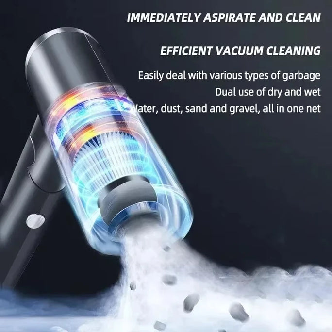 Handheld Car Wireless Vacuum Cleaner - Dry & Wet Use