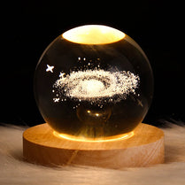 LED Galaxy Crystal Ball – 3D Moon & Planet Table Lamp for Kids, Teens & Birthday Gifts