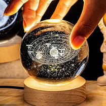 LED Galaxy Crystal Ball – 3D Moon & Planet Table Lamp for Kids, Teens & Birthday Gifts