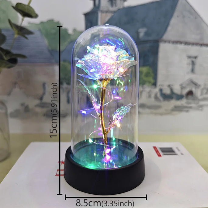 Galaxy Eternal Rose in Glass Dome