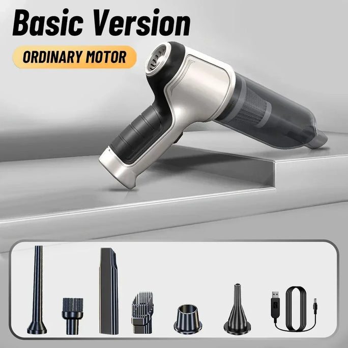 Portable Wireless Car Vacuum – 4-in-1 Handheld Cleaner with Powerful Suction for Home & Auto