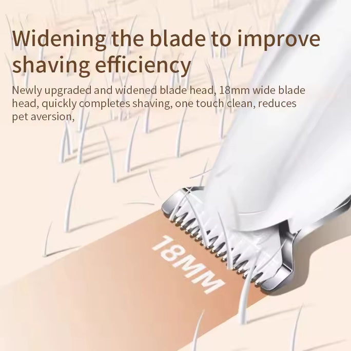 Waterproof Dog Paw Trimmer with LED Light – Pet Hair Grooming Clippers with LED Display & 18mm Wide Blade