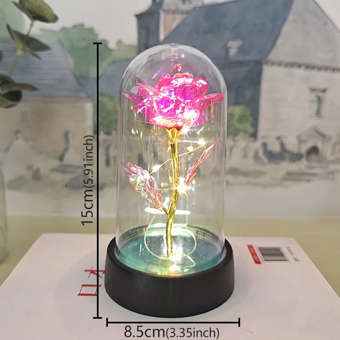 Galaxy Eternal Rose in Glass Dome