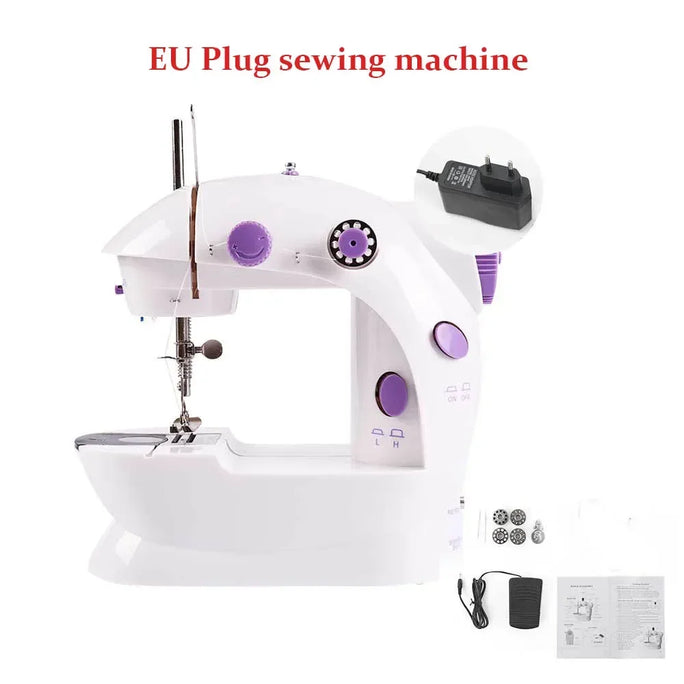 Compact Sewing Machine 202 – With Built-in Light, Cutter & Pedal | Ideal for Beginners
