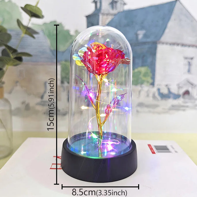 Galaxy Eternal Rose in Glass Dome