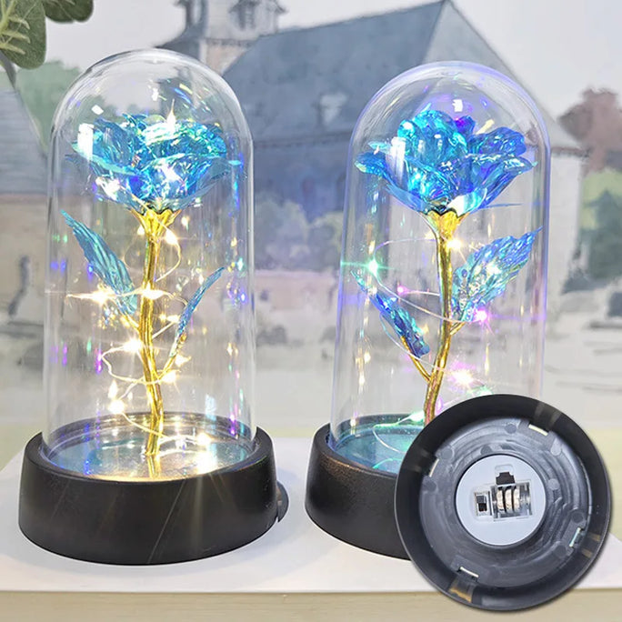 Galaxy Eternal Rose in Glass Dome
