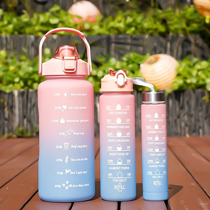 Large 2L Sports Water Bottle – Straw & Hour Markings
