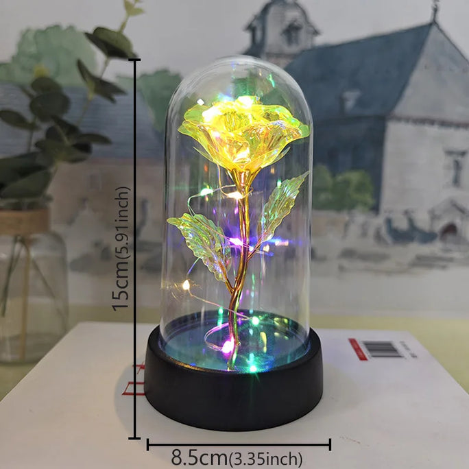 Galaxy Eternal Rose in Glass Dome