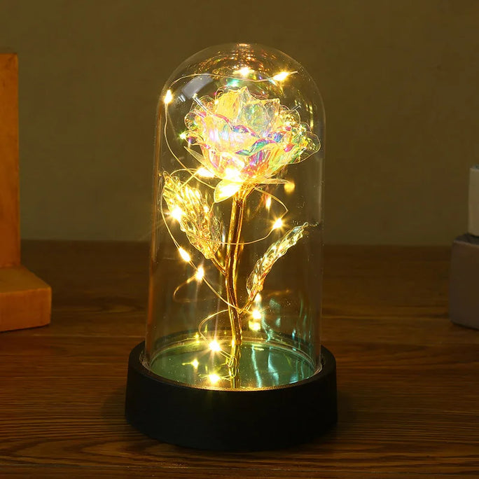 Galaxy Eternal Rose in Glass Dome