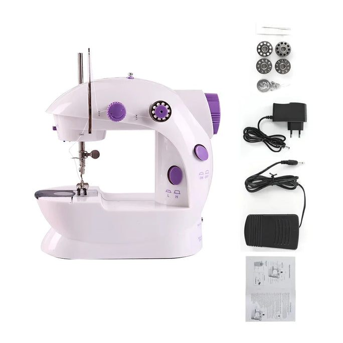 Compact Sewing Machine 202 – With Built-in Light, Cutter & Pedal | Ideal for Beginners