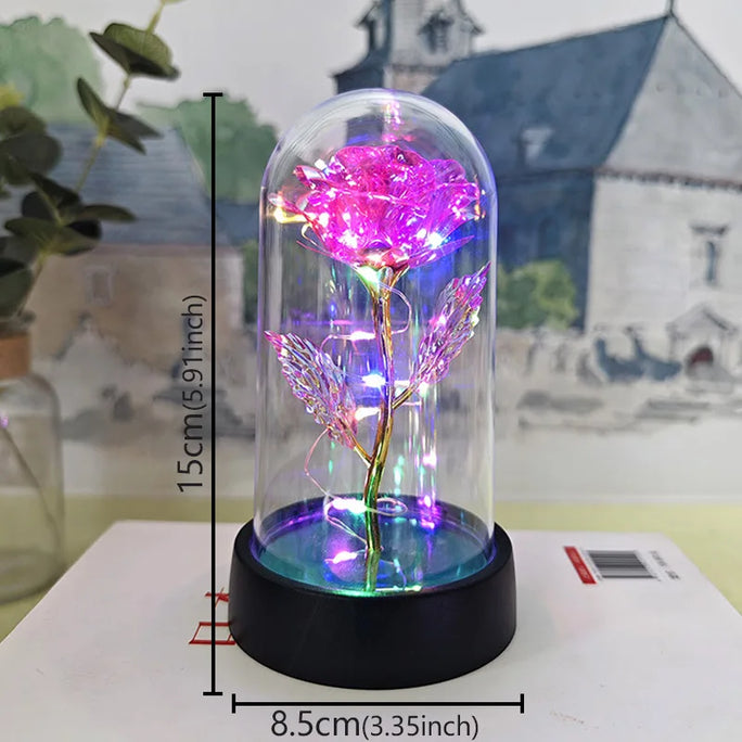 Galaxy Eternal Rose in Glass Dome