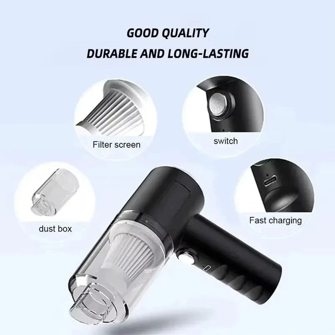 Handheld Car Wireless Vacuum Cleaner - Dry & Wet Use
