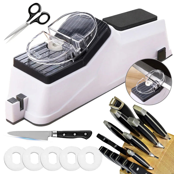 Electric Knife Sharpener – 5-Second Fast Sharpening & Polishing Tool for All Kitchen Knives