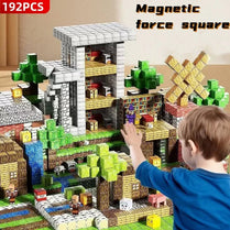 Magnetic Building Block Set – STEM Educational Toy for Kids Age 3+ | Mine World Theme