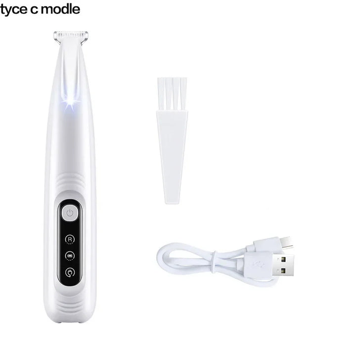 Waterproof Dog Paw Trimmer with LED Light – Pet Hair Grooming Clippers with LED Display & 18mm Wide Blade