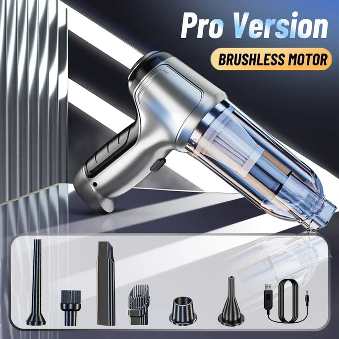 Portable Wireless Car Vacuum – 4-in-1 Handheld Cleaner with Powerful Suction for Home & Auto