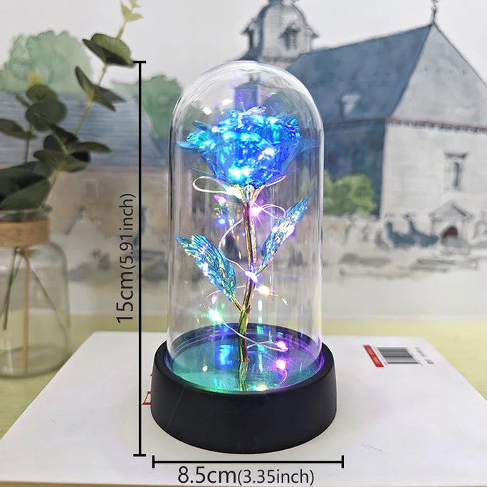 Galaxy Eternal Rose in Glass Dome